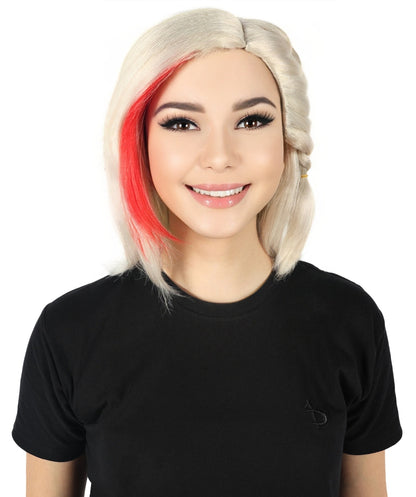 HPO Adult Women Multiple Wig for Fontaine Lyney Cosplay | Women’s Synthetic Side Part Braided Wig | Adjustable Fit | Perfect for Cosplay  and Halloween