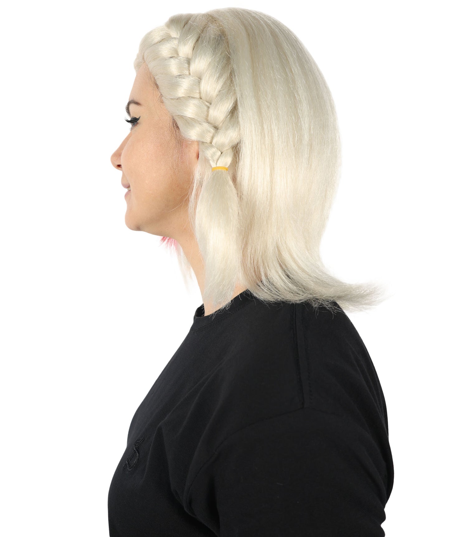 HPO Adult Women Multiple Wig for Fontaine Lyney Cosplay | Women’s Synthetic Side Part Braided Wig | Adjustable Fit | Perfect for Cosplay  and Halloween
