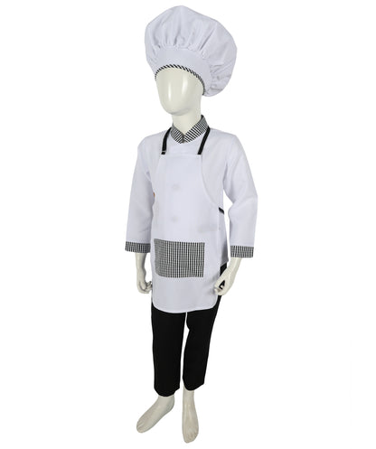 Teen White Kitchen Uniform Chef Costume