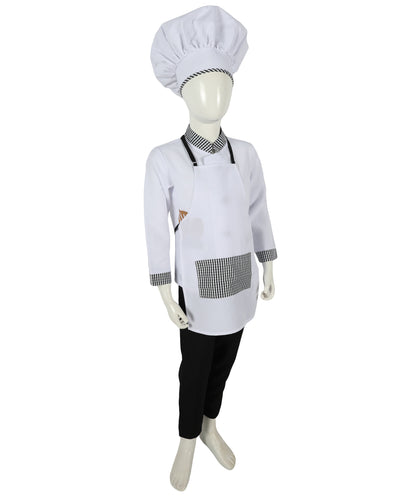 Teen White Kitchen Uniform Chef Costume