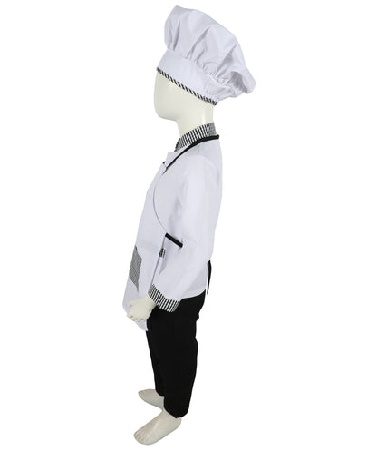 Teen White Kitchen Uniform Chef Costume