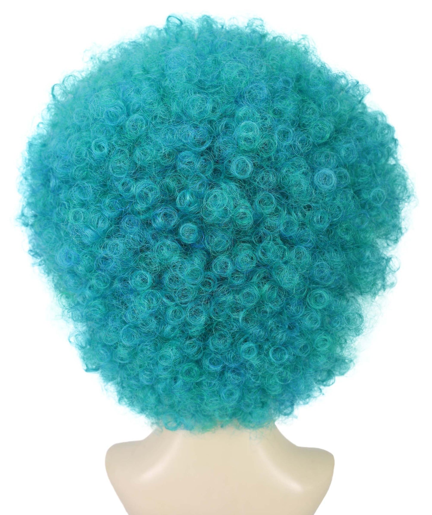 HPO Teens Vintage Gothic glamor Aqua-teal Big Multiple Curly Wig | Halloween and Cosplay Wig | Flame-retardant Synthetic Fiber