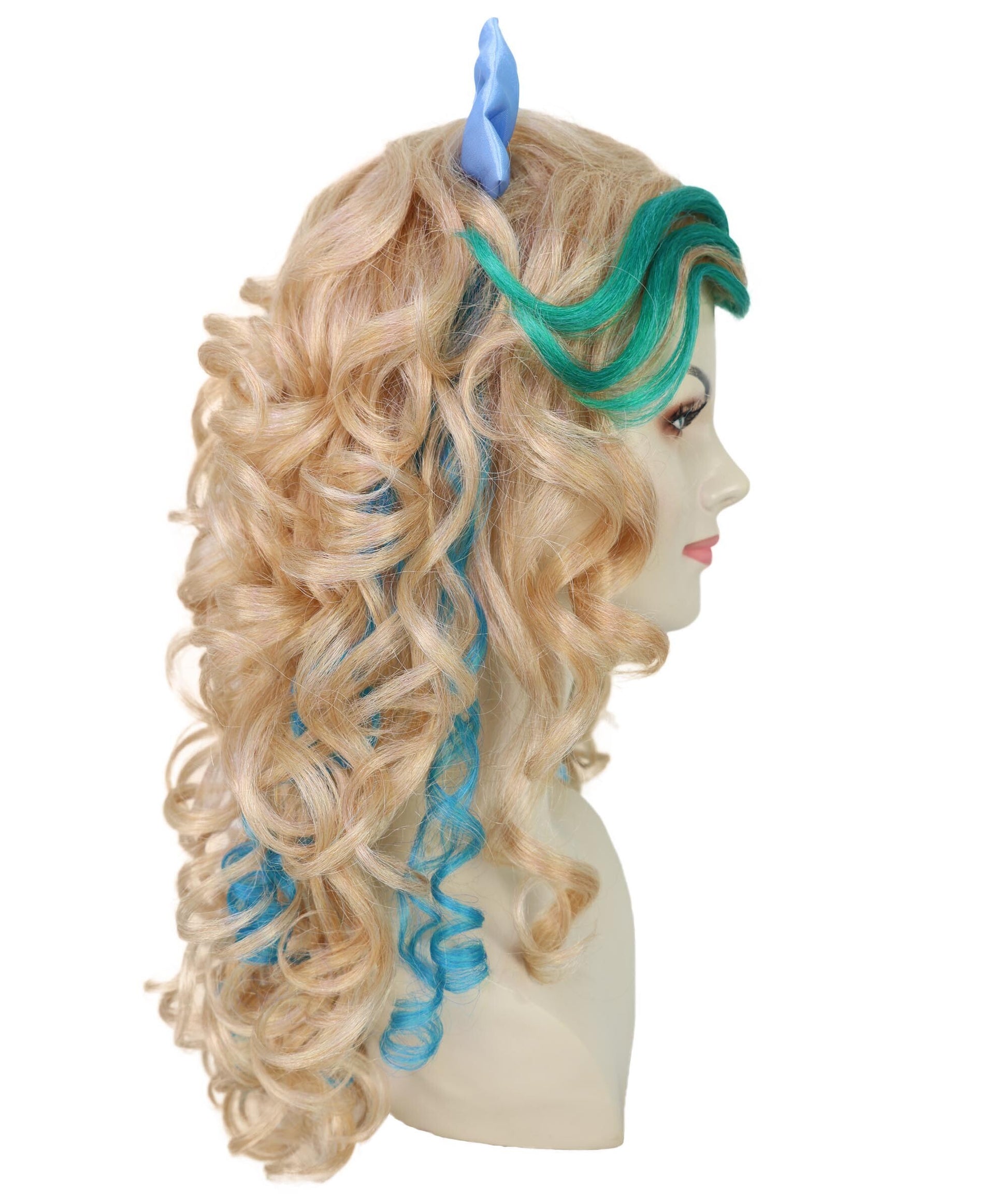 Teens Fictional Sea Monster Wavy Wig