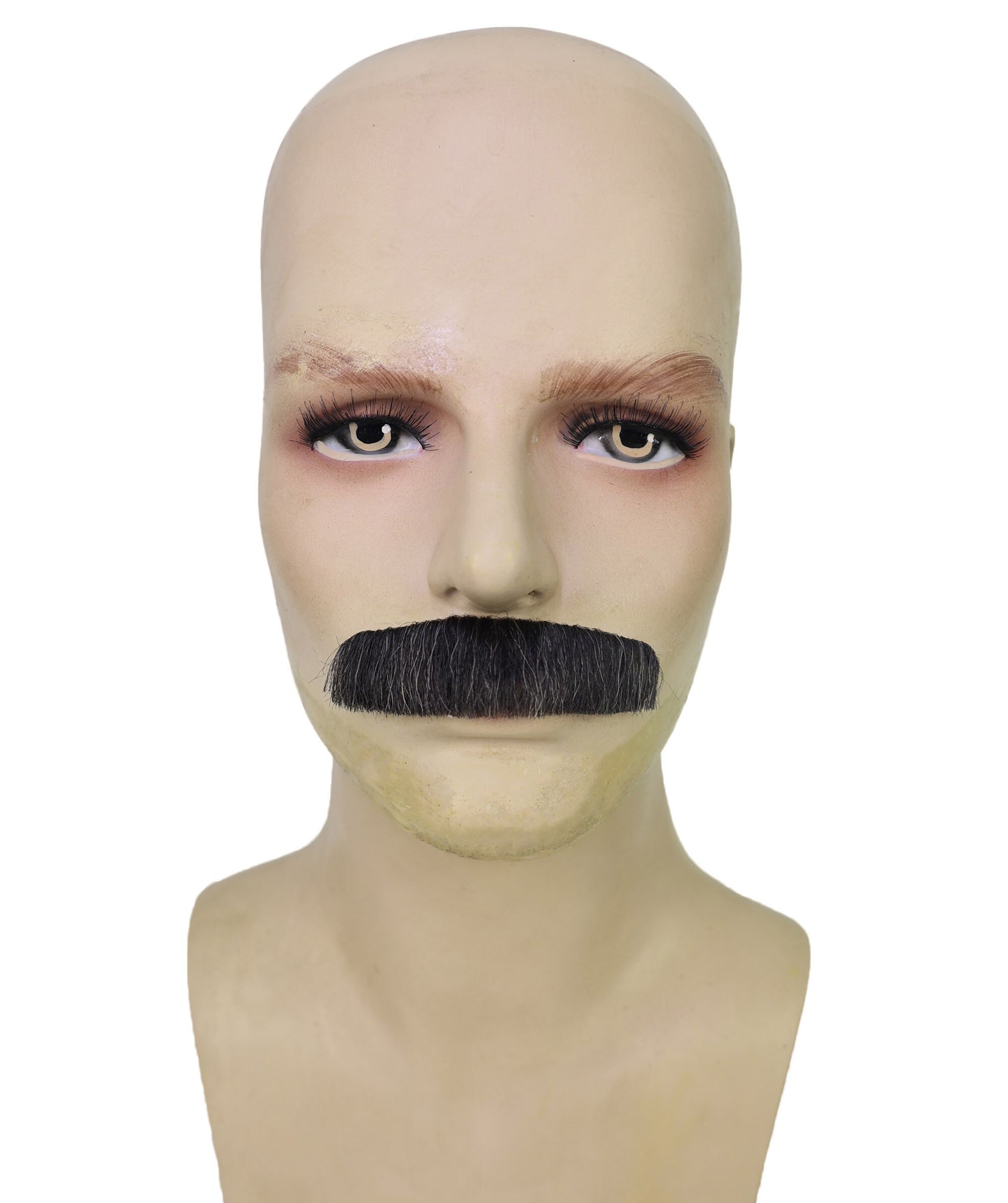 Adult Men's Classic Thick Mustache | Realistic Synthetic Facial Hairpiece with Self-Adhesive  | Halloween Parties & Stage