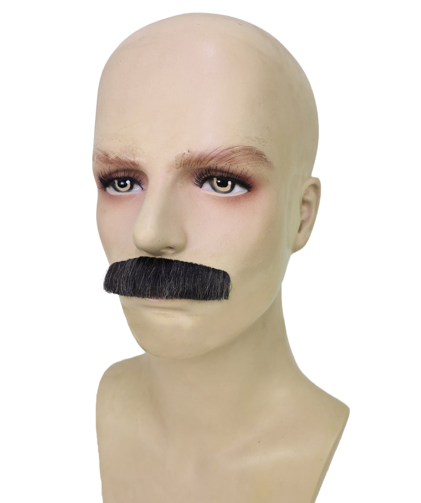 Adult Men's Classic Thick Mustache | Realistic Synthetic Facial Hairpiece with Self-Adhesive  | Halloween Parties & Stage