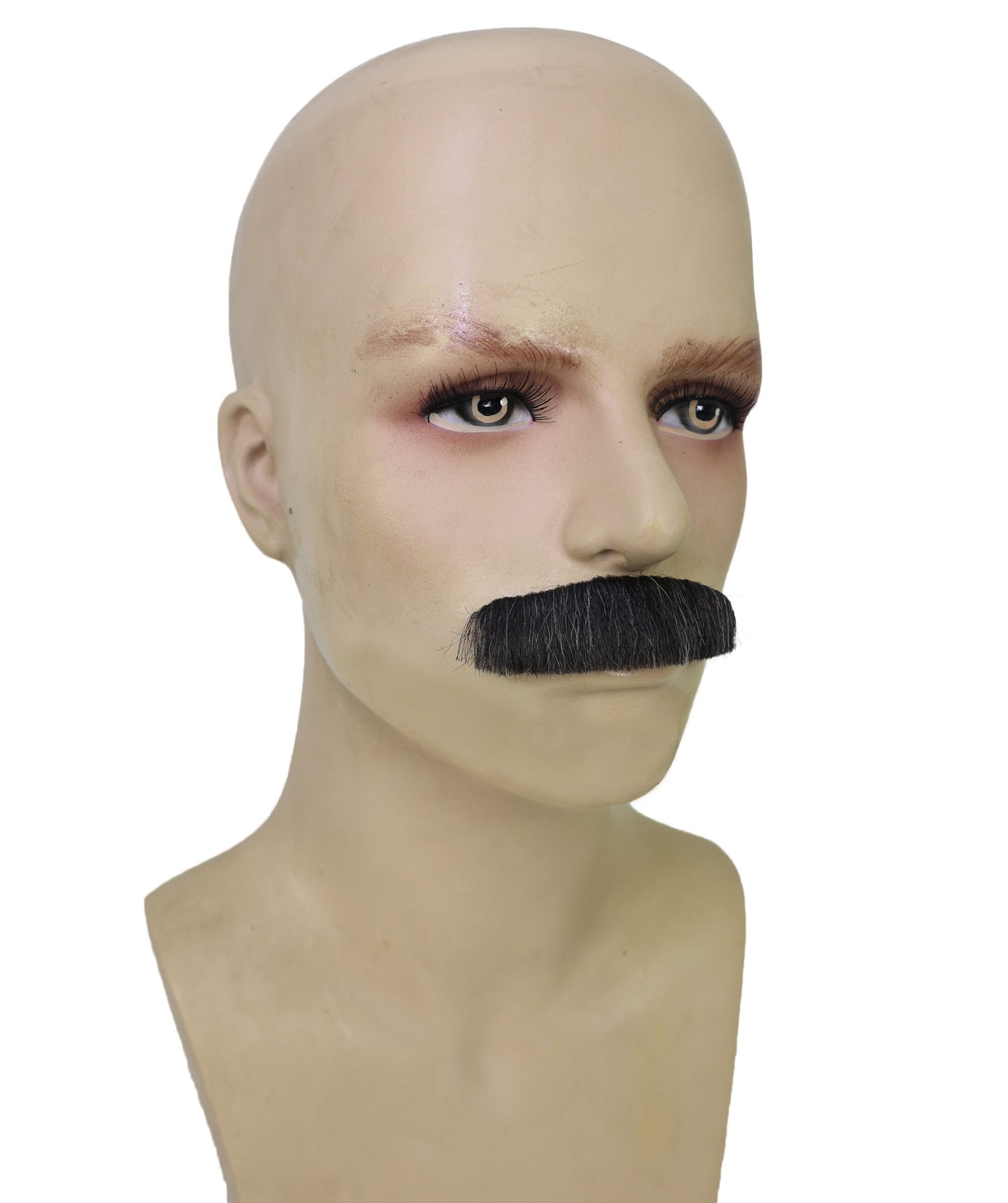 Adult Men's Classic Thick Mustache | Realistic Synthetic Facial Hairpiece with Self-Adhesive  | Halloween Parties & Stage