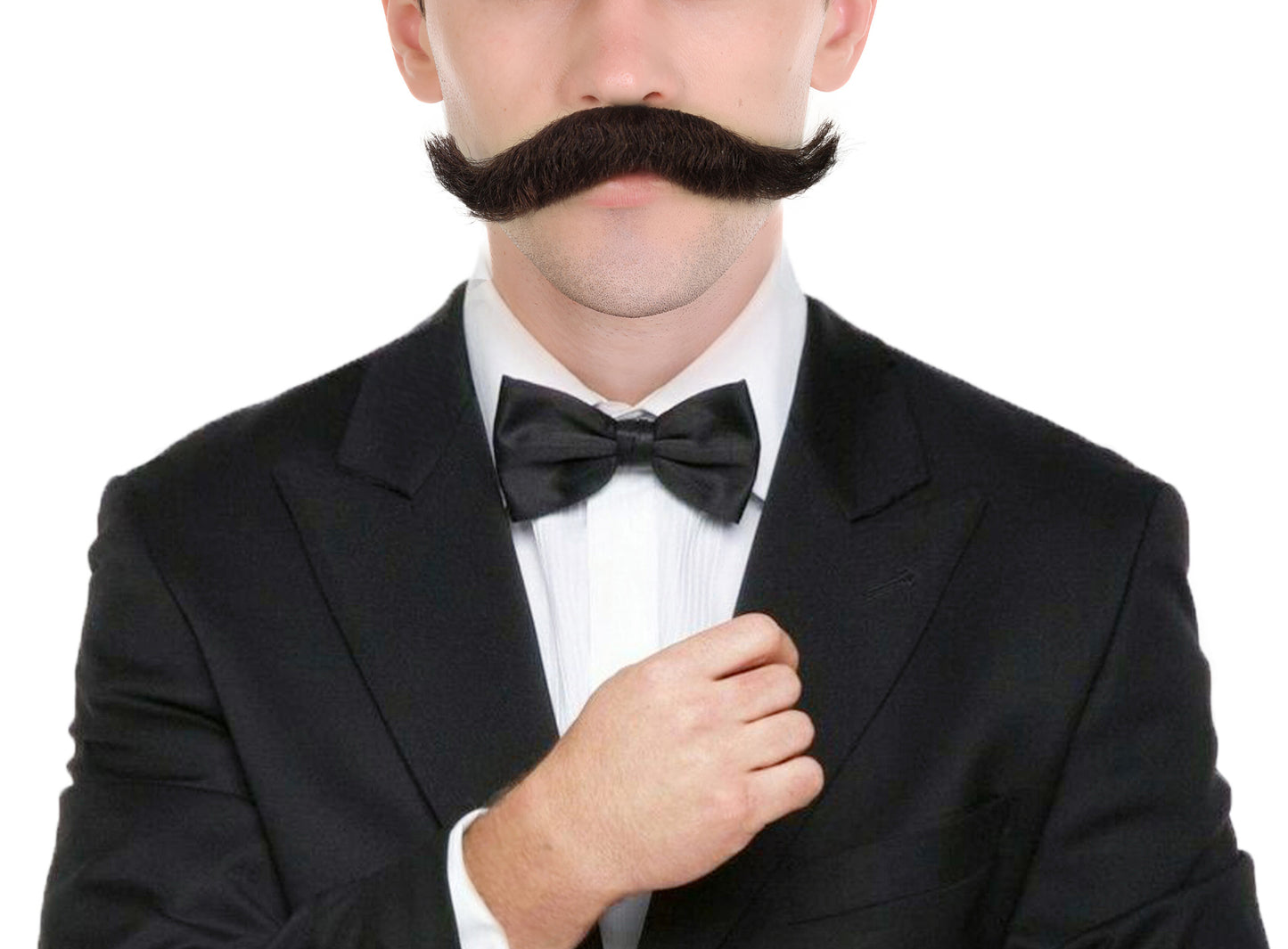 HPO Adult Men’s Bandit Mustache | Fake Bandito Tash Costume Accessory | Western Outlaw & Cowboy Villain Facial Hair for Halloween