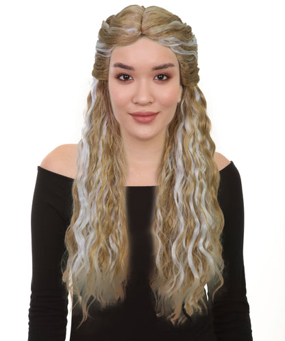 Women's Princess Bride Buttercup Wig | White & Blonde Mixed Long Wig's for Dress-Up
