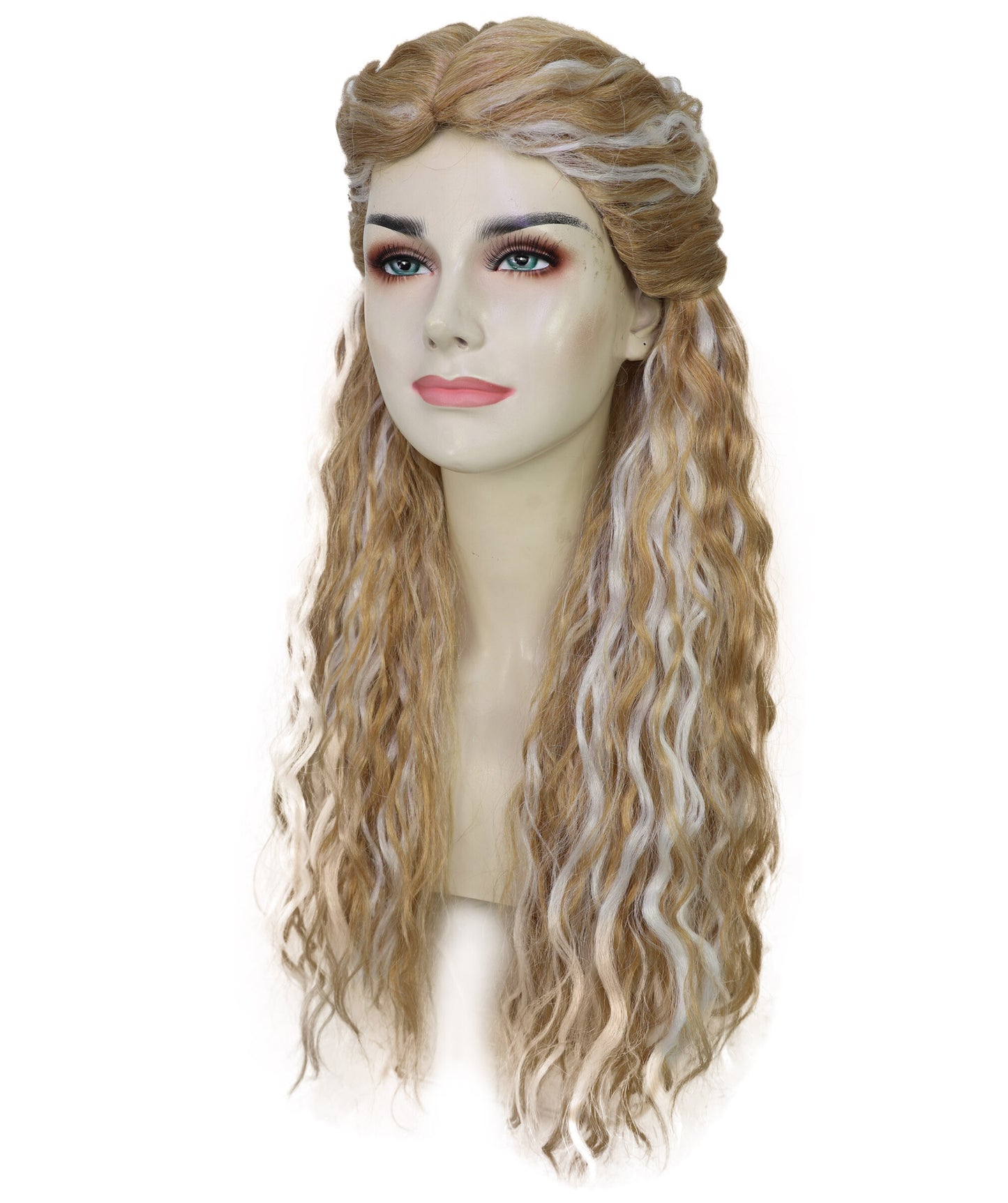 Women's Princess Bride Buttercup Wig | White & Blonde Mixed Long Wig's for Dress-Up