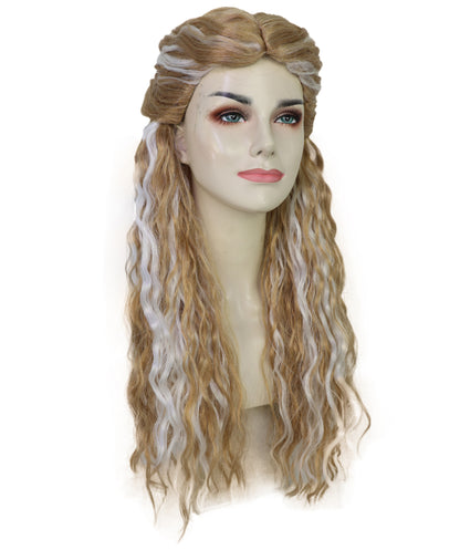 Women's Princess Bride Buttercup Wig | White & Blonde Mixed Long Wig's for Dress-Up