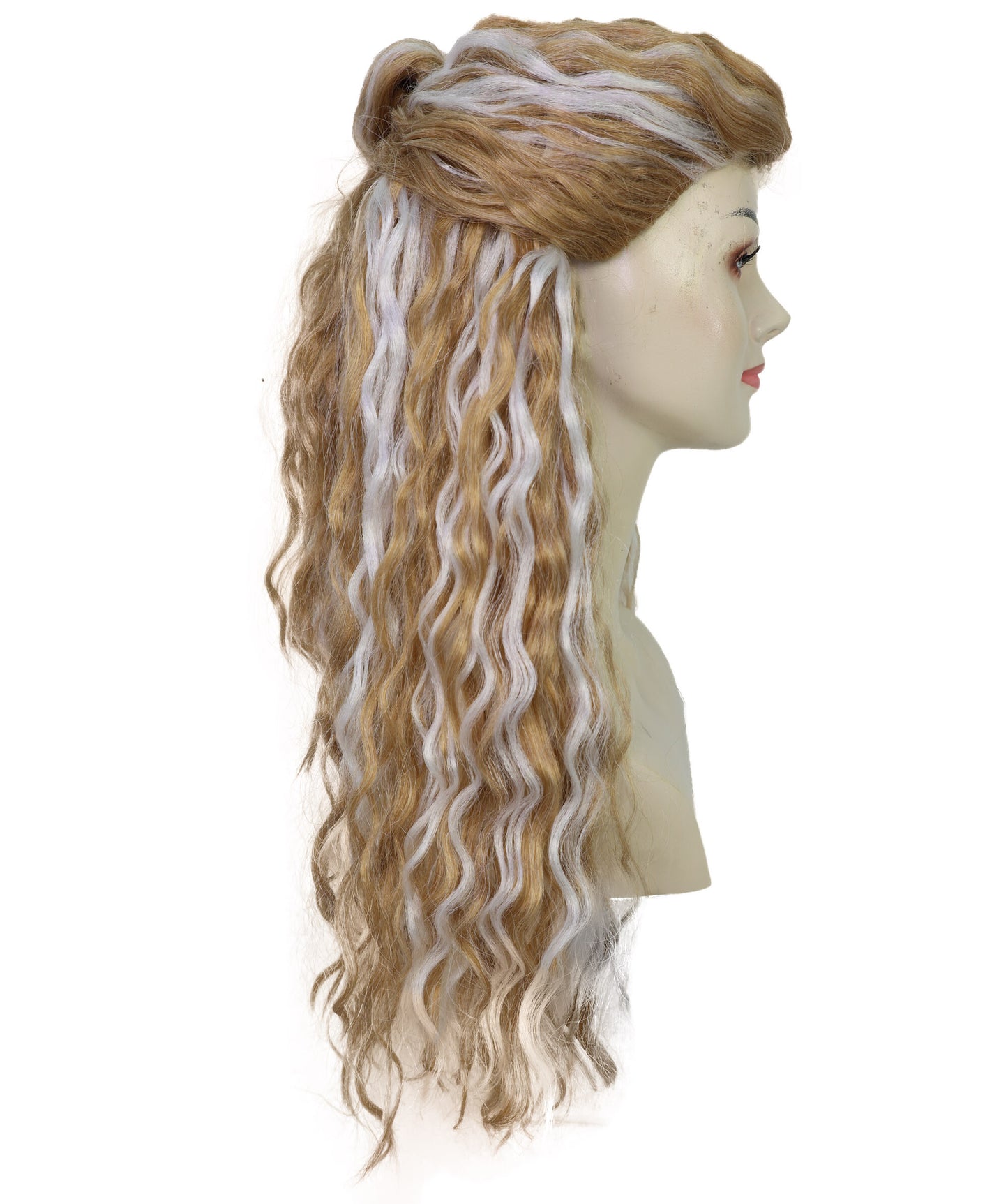 Women's Princess Bride Buttercup Wig | White & Blonde Mixed Long Wig's for Dress-Up
