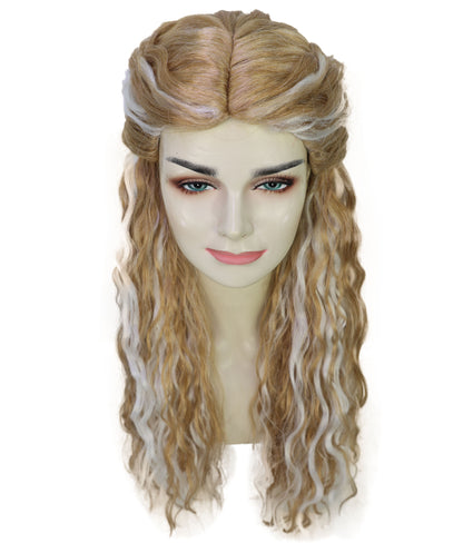 Women's Princess Bride Buttercup Wig | White & Blonde Mixed Long Wig's for Dress-Up