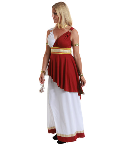 HPO Women's Regal Sovereign Costume | Elegant Long Flowing Dress Outfit | Halloween, Cosplay, Theater, Stage Performance & Roleplay Attire