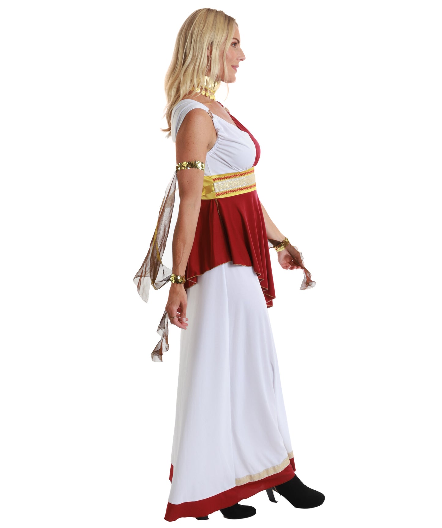 HPO Women's Regal Sovereign Costume | Elegant Long Flowing Dress Outfit | Halloween, Cosplay, Theater, Stage Performance & Roleplay Attire