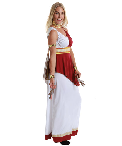 HPO Women's Regal Sovereign Costume | Elegant Long Flowing Dress Outfit | Halloween, Cosplay, Theater, Stage Performance & Roleplay Attire