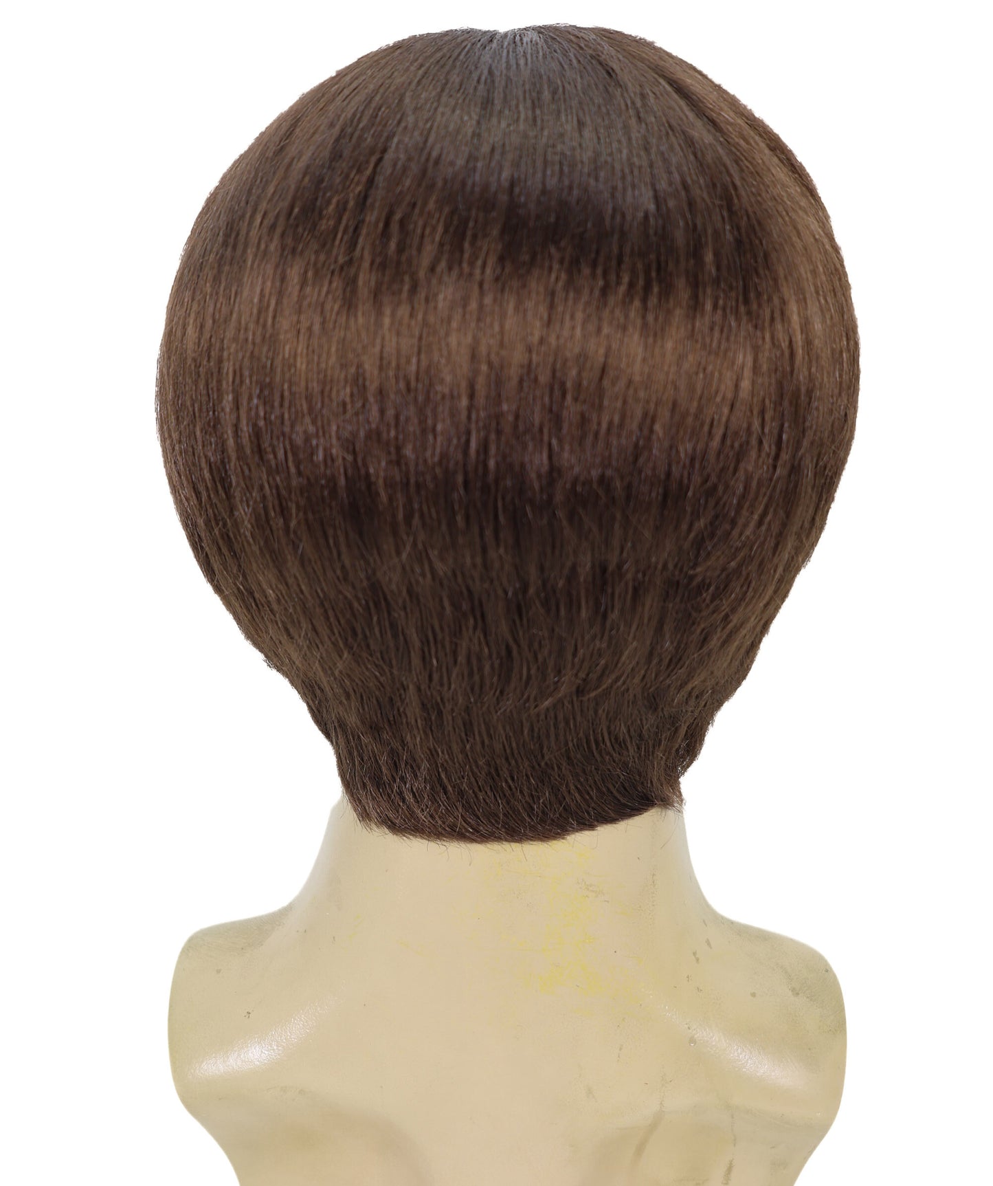 HPO Men’s Black Retro Bowl Cut Wig Mustache & Beard Set | Funny Party & Cosplay Accessory | Ideal for Halloween and Cosplay | Breathable Cap