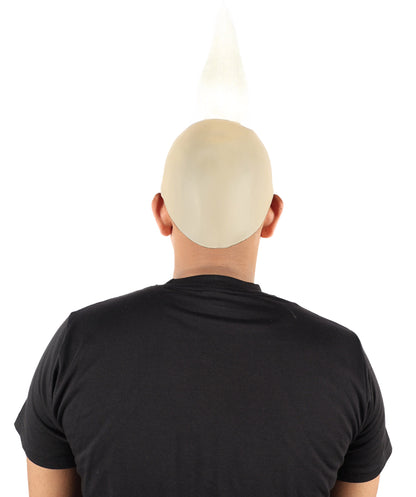 HPO Men's Scientist Bald Cap Straight White Wig | White Tuft Hair Goggles & Character Look | Fun Disguise for Cosplay, Halloween & Theme Parties