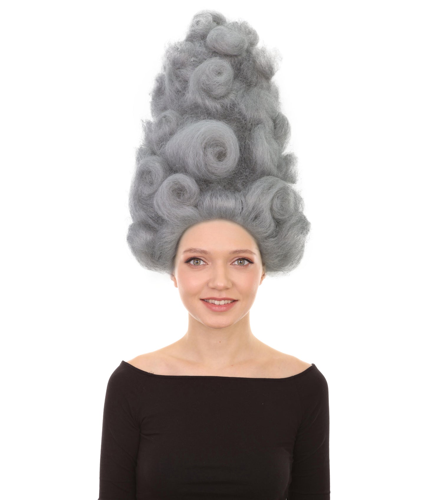 HPO Women's Elegant Tall Gray Wig | Storybook Character-Inspired Headpiece | Ideal for Halloween and Cosplay