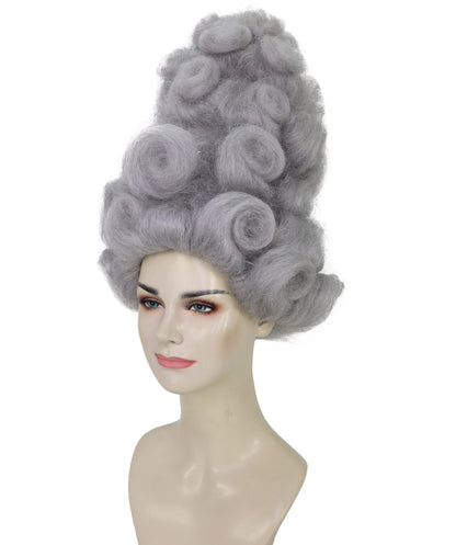 HPO Women's Elegant Tall Gray Wig | Storybook Character-Inspired Headpiece | Ideal for Halloween and Cosplay