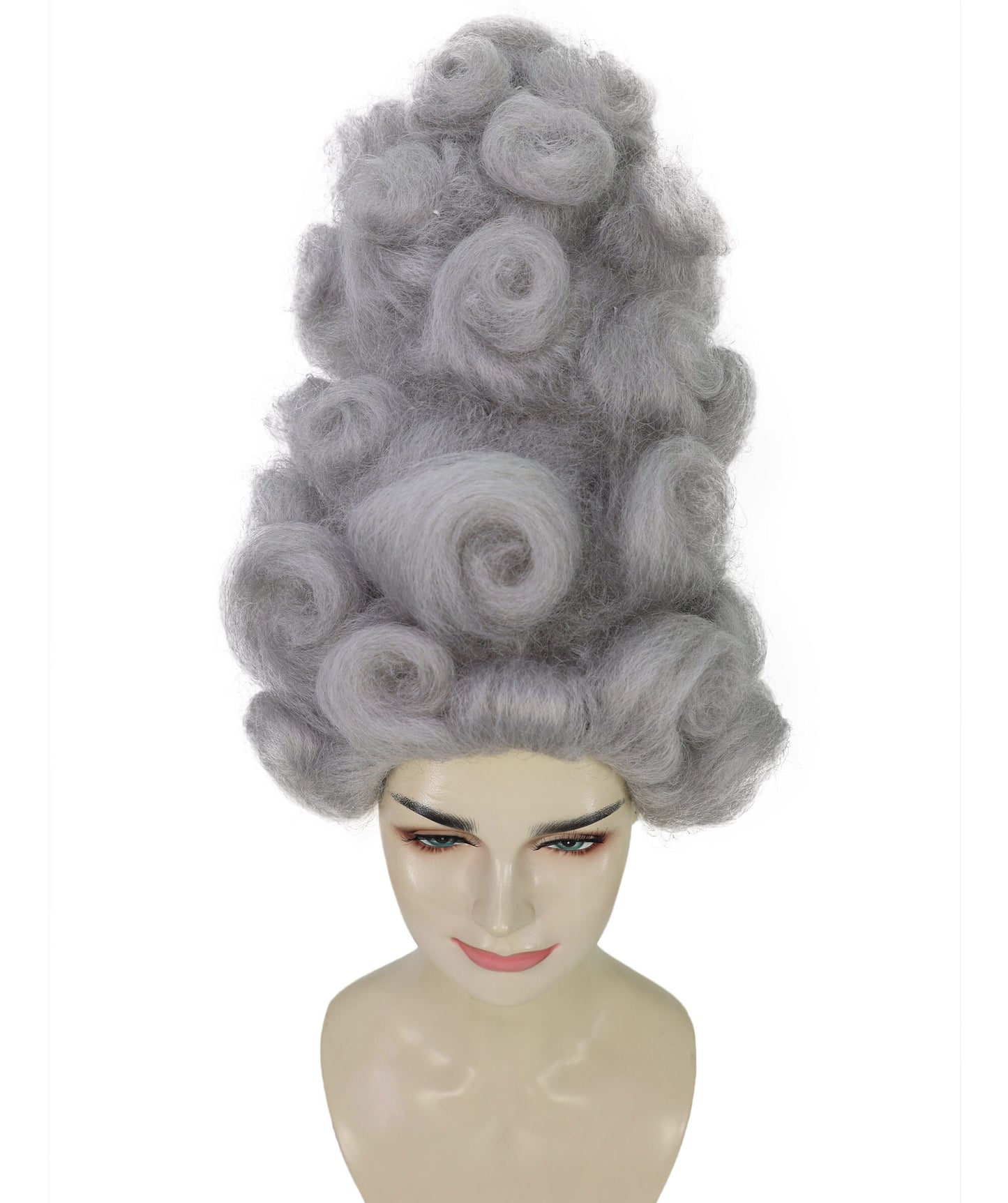 HPO Women's Elegant Tall Gray Wig | Storybook Character-Inspired Headpiece | Ideal for Halloween and Cosplay