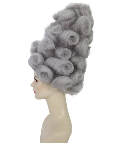 HPO Women's Elegant Tall Gray Wig | Storybook Character-Inspired Headpiece | Ideal for Halloween and Cosplay