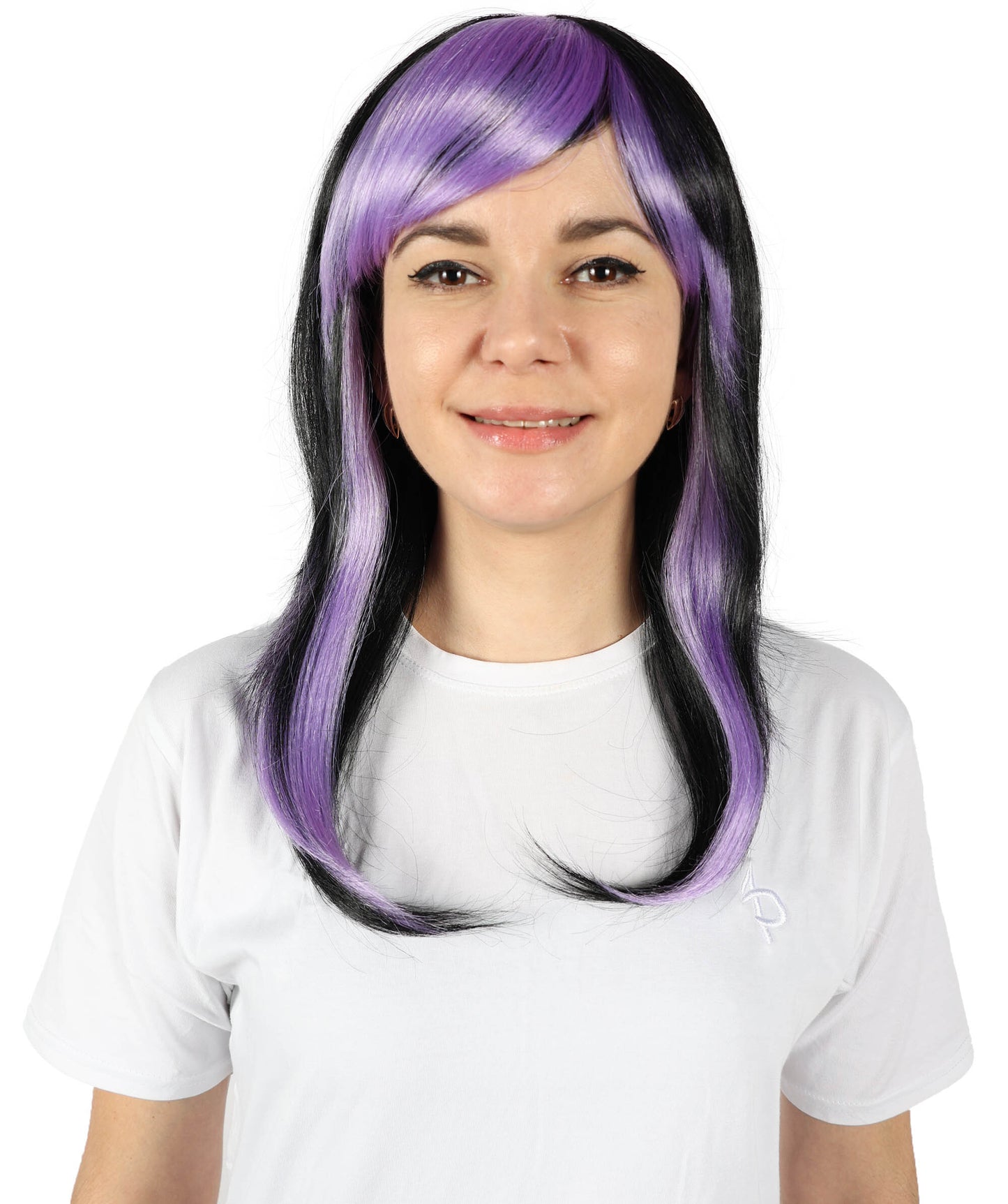 HPO Women's Mysterious Multicolor Straight Wig | Halloween and Cosplay Wig | Flame-retardant Synthetic Fiber