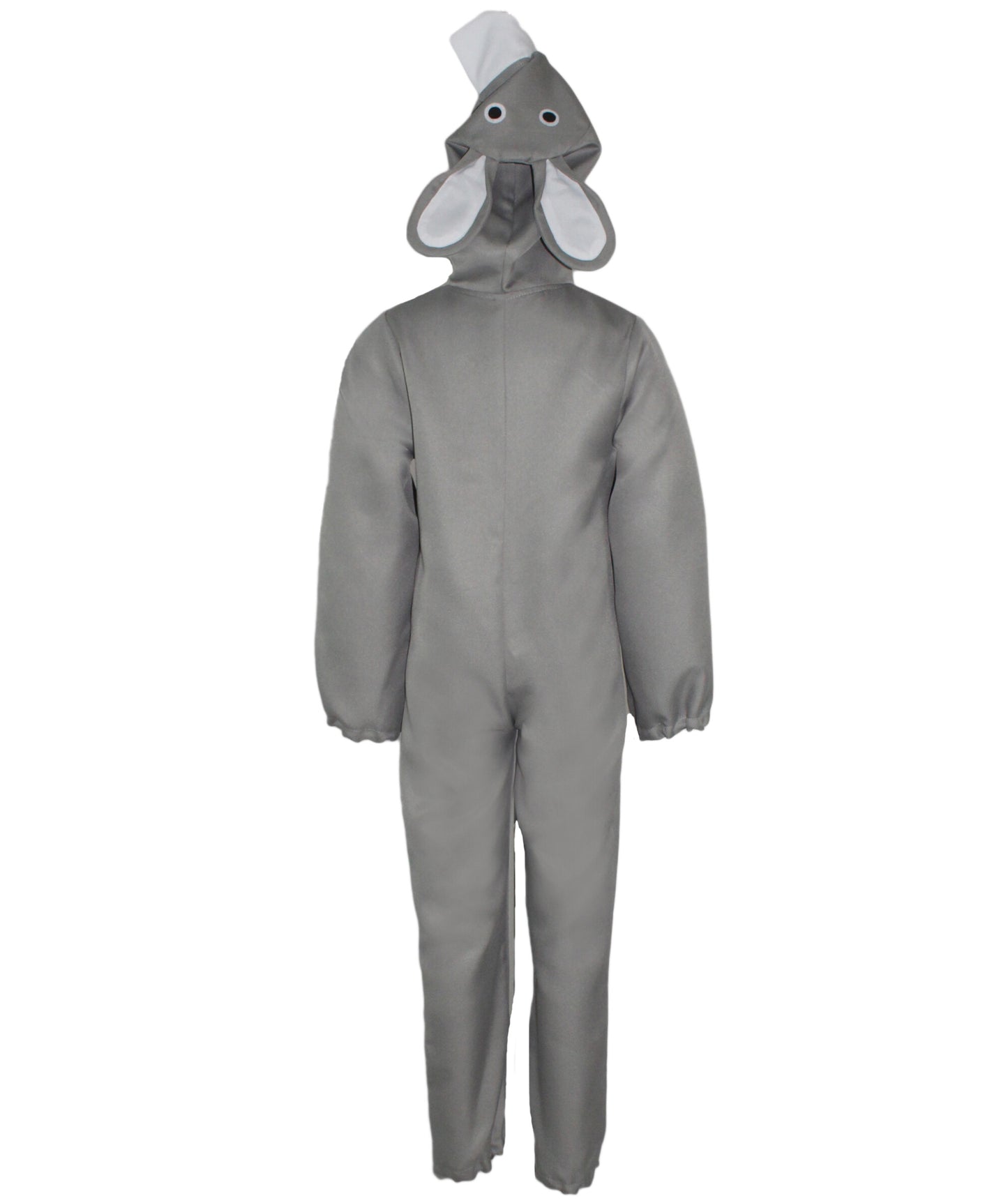 HPO Teen Gray Animal-Inspired Costume | Cozy Hooded Jumpsuit with Ears & Tail | Soft Material for Halloween, Cosplay & School Plays