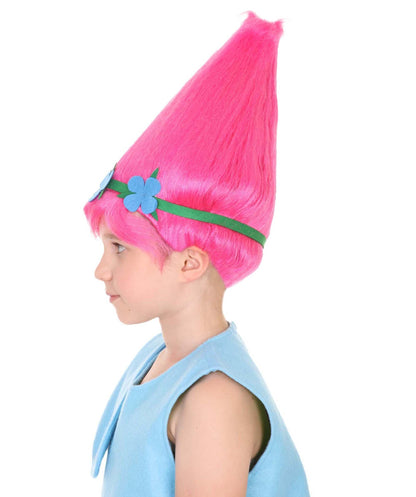 HPO Pointed Princess Troll Pointy Wig Floral Crown Bundle Adult & Teen Hairpiece