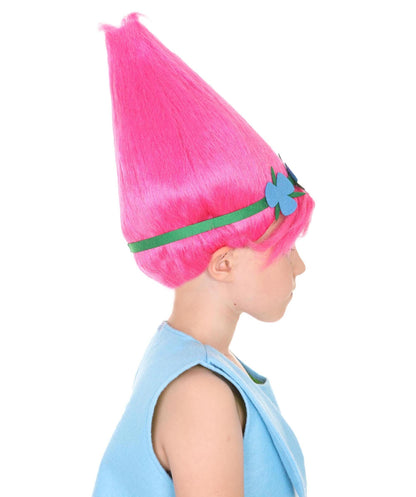 HPO Pointed Princess Troll Pointy Wig Floral Crown Bundle Adult & Teen Hairpiece