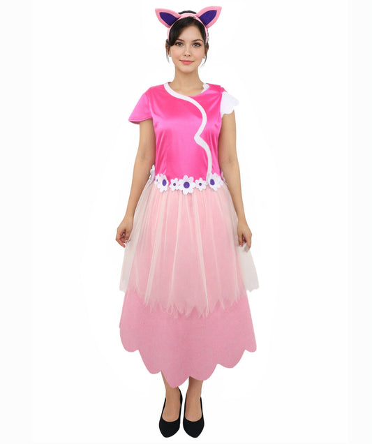Whimsical Dollhouse Girl Costume | Colorful Fantasy-Inspired Dress with Cat Ears | Kids’ Outfit for Halloween, Cosplay, Parties & Stage