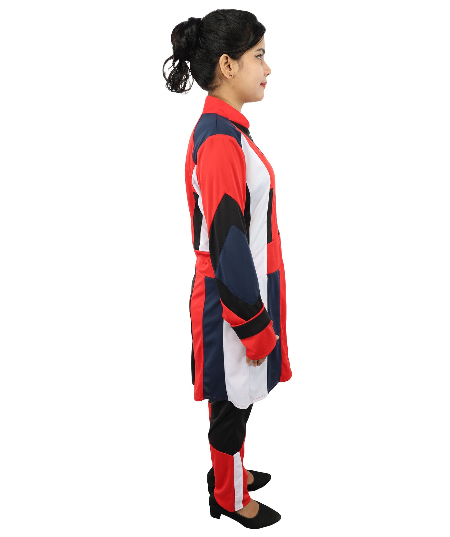 Evie-Inspired Deluxe Girls Costume | Multicolor Dress With Pant | Fantasy Character Outfit for Halloween, Cosplay, Parties & Roleplay