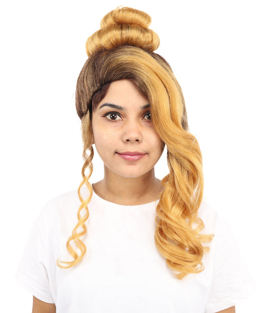 Ombre Lace Front Wig | Long Styled Synthetic Hairpiece with Gradient Color for Cosplay, Halloween,  Parties & Stage Performances