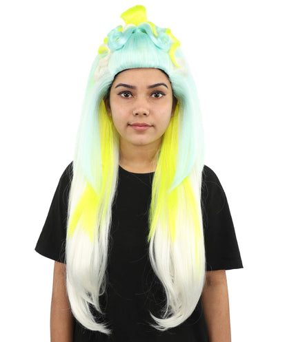 Heroine-Inspired Drag Queen Wig | Custom Styled Extra Long Wig for Women | Adjustable Cap for Halloween, Cosplay, Stage & Roleplay
