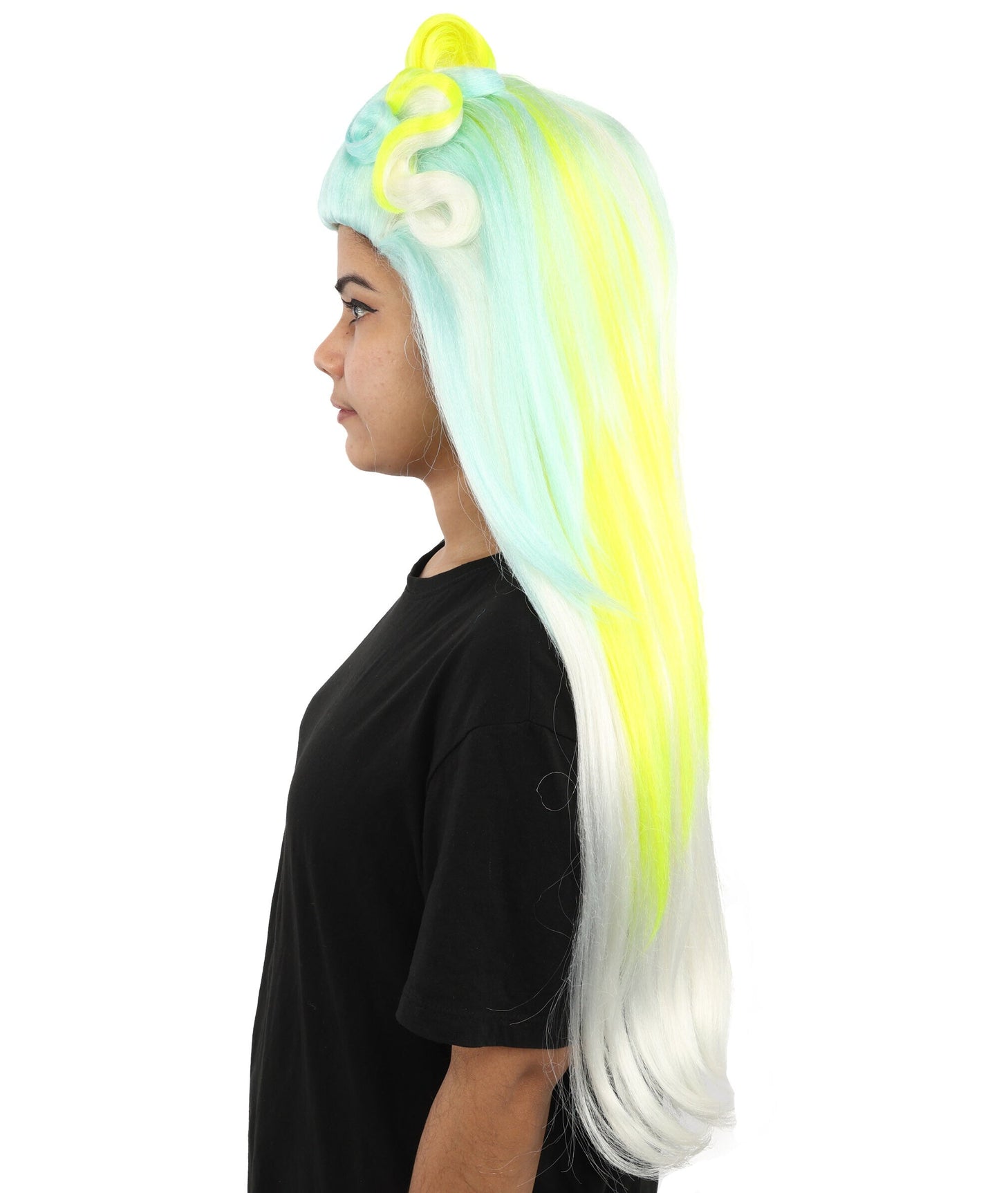 Heroine-Inspired Drag Queen Wig | Custom Styled Extra Long Wig for Women | Adjustable Cap for Halloween, Cosplay, Stage & Roleplay