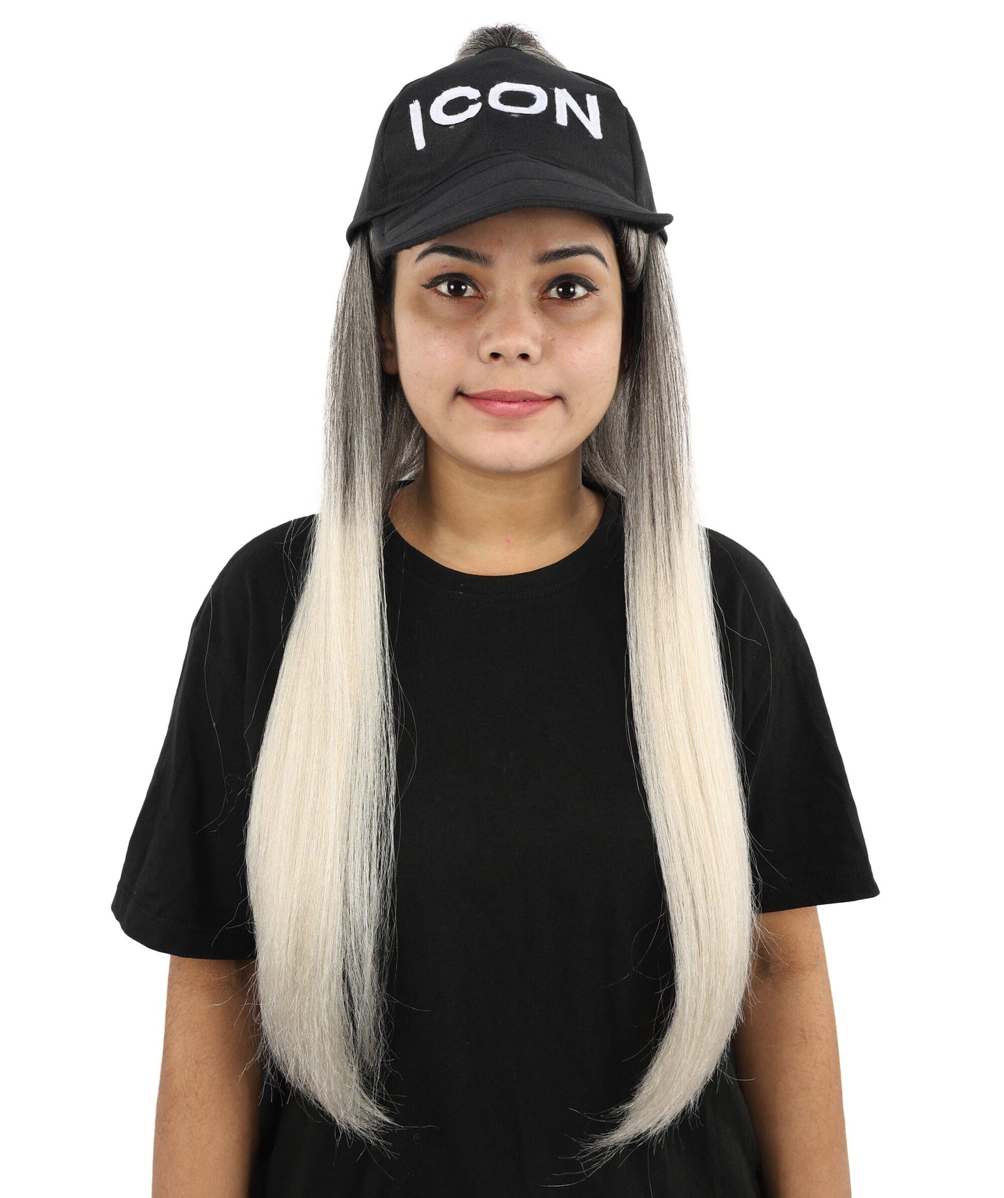 Women’s Celebrity-Inspired High Ponytail Wig | Extra Long Silver Grey Costume Hair with Breathable Cap | Ideal for Halloween and Cosplay