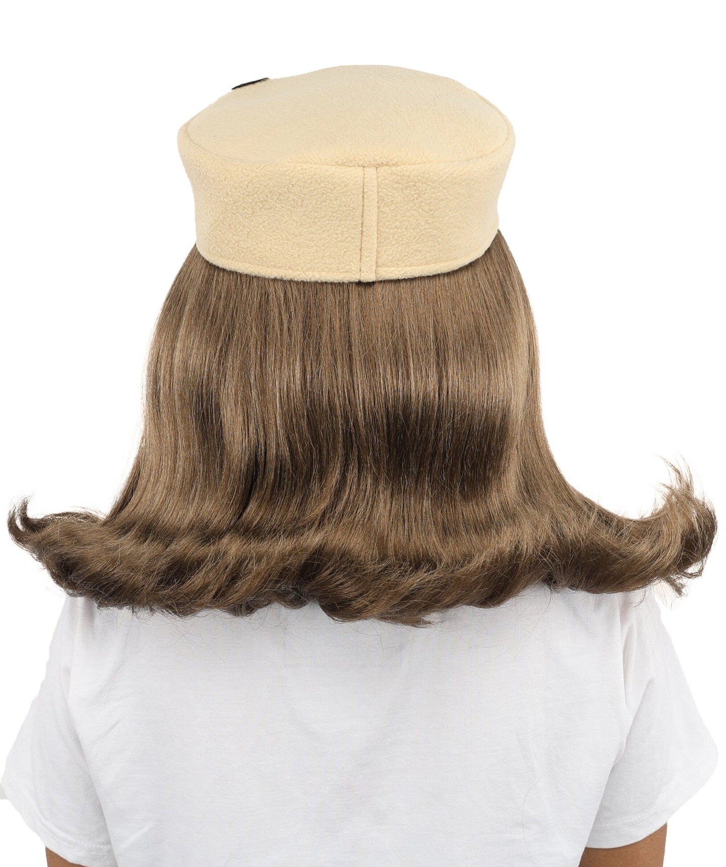 Women’s Sleek Brunette Side-Tie Wig | Long Brown Glam Pop Style Costume Hair with Breathable Cap | Singer-inspired for Halloween, Cosplay or any Parties & Events