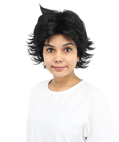 Women’s Medium Black Character Wig | Straight Bob Hair with Capless Cap Design | Ideal for Halloween, Parties & Events