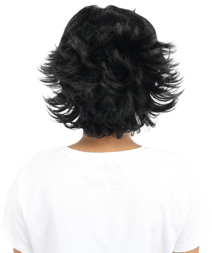 Women’s Medium Black Character Wig | Straight Bob Hair with Capless Cap Design | Ideal for Halloween, Parties & Events