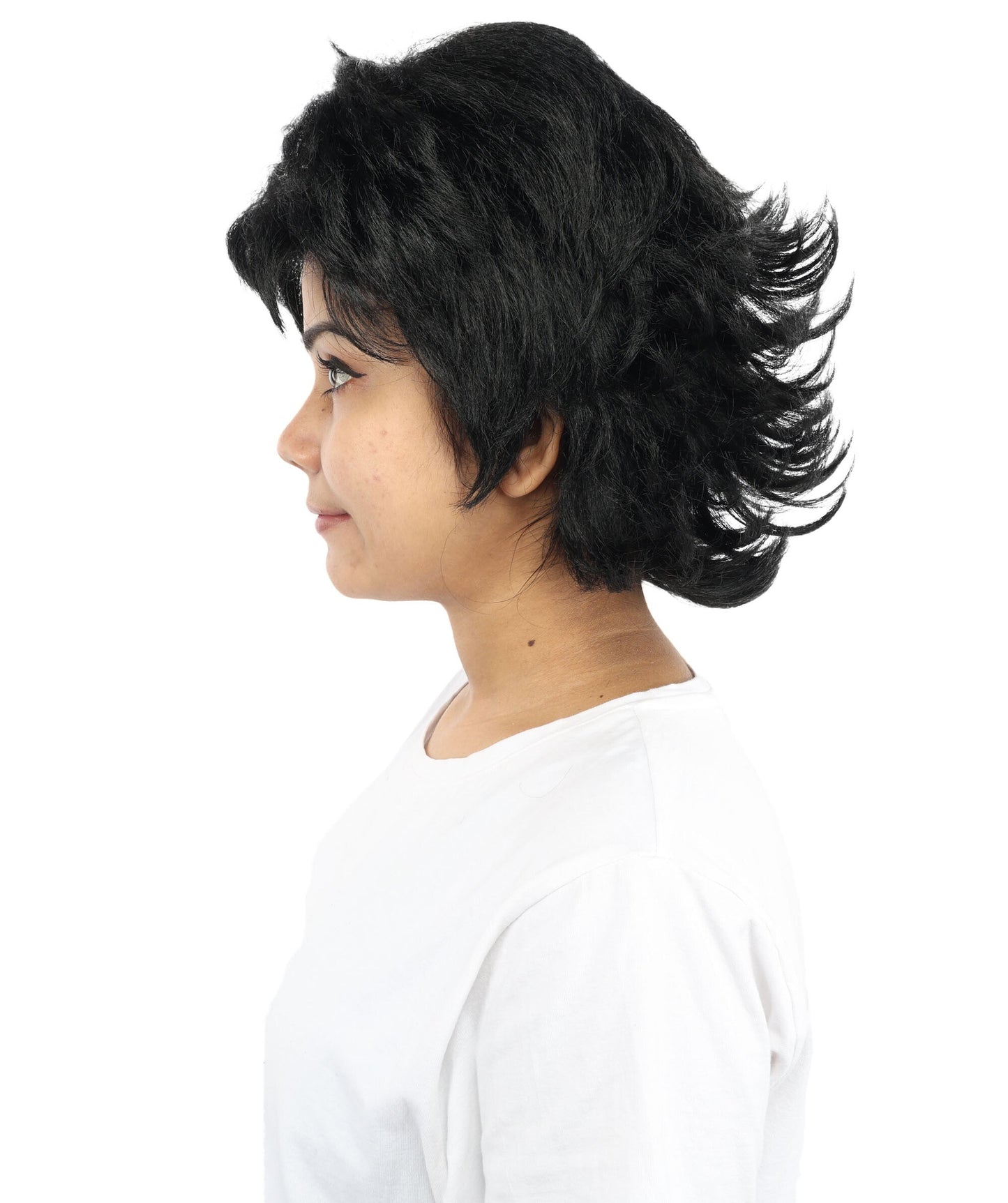 Women’s Medium Black Character Wig | Straight Bob Hair with Capless Cap Design | Ideal for Halloween, Parties & Events