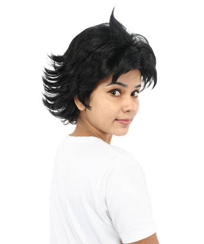 Women’s Medium Black Character Wig | Straight Bob Hair with Capless Cap Design | Ideal for Halloween, Parties & Events