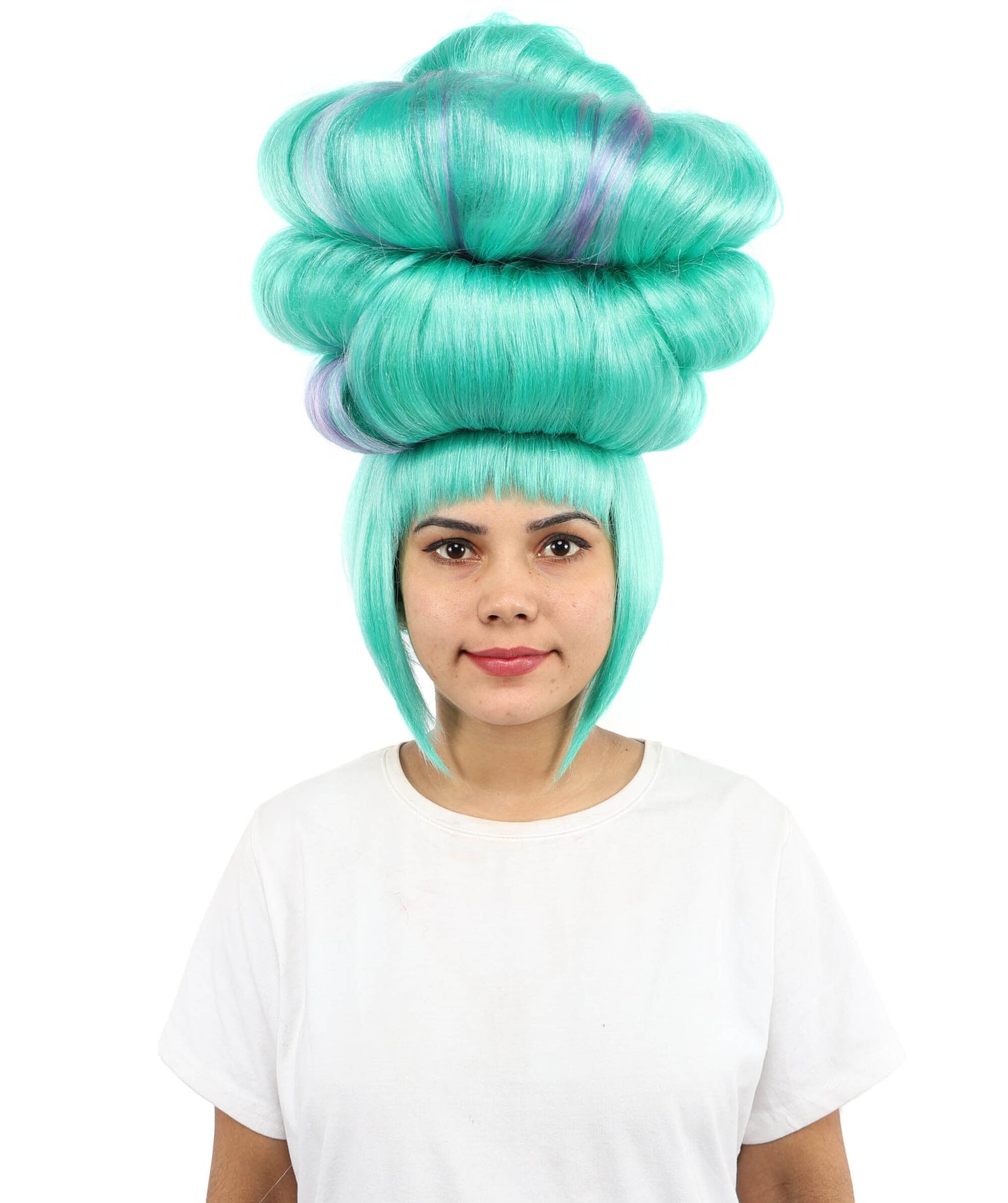 Women’s Eccentric Seafoam Green Beehive Wig | Tall Funny Character Hair for Adults | Ideal for Cosplay, Halloween & Parties