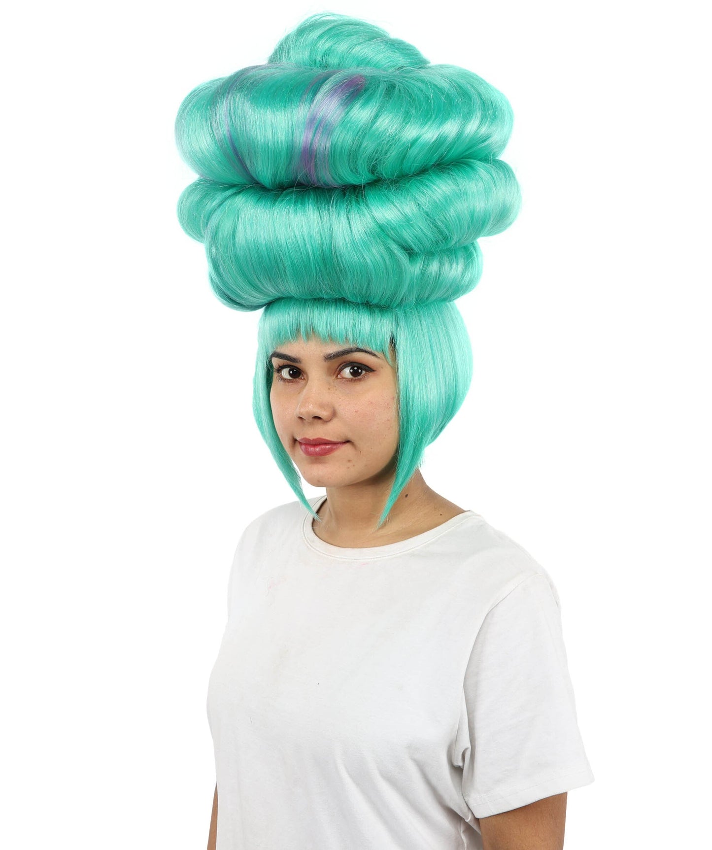 Women’s Eccentric Seafoam Green Beehive Wig | Tall Funny Character Hair for Adults | Ideal for Cosplay, Halloween & Parties