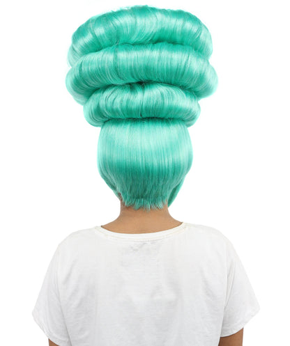 Women’s Eccentric Seafoam Green Beehive Wig | Tall Funny Character Hair for Adults | Ideal for Cosplay, Halloween & Parties