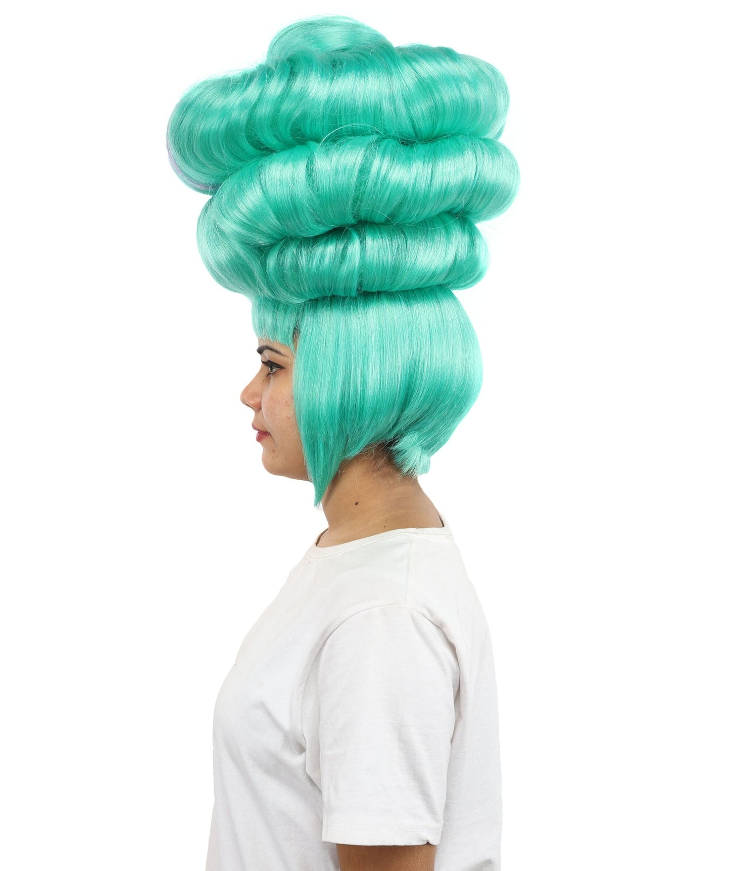 Women’s Eccentric Seafoam Green Beehive Wig | Tall Funny Character Hair for Adults | Ideal for Cosplay, Halloween & Parties