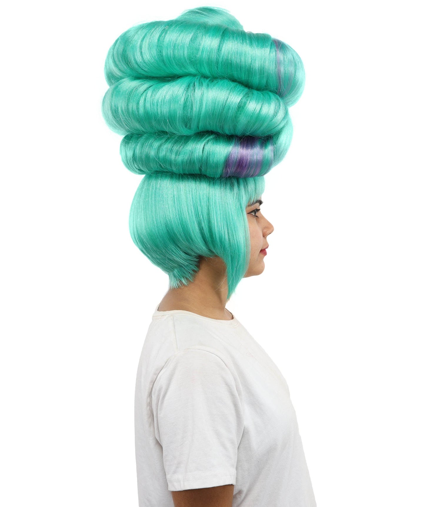 Women’s Eccentric Seafoam Green Beehive Wig | Tall Funny Character Hair for Adults | Ideal for Cosplay, Halloween & Parties