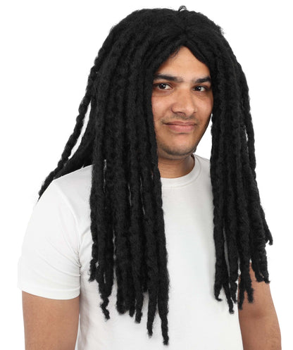 Men’s Dark Fantasy Warrior Black Dreadlock Wig | Long Braided Movie Character Hair | Ideal for Cosplay, Halloween & Themed Events
