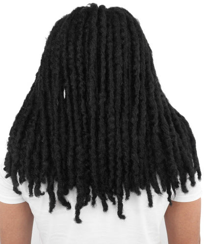 Men’s Dark Fantasy Warrior Black Dreadlock Wig | Long Braided Movie Character Hair | Ideal for Cosplay, Halloween & Themed Events
