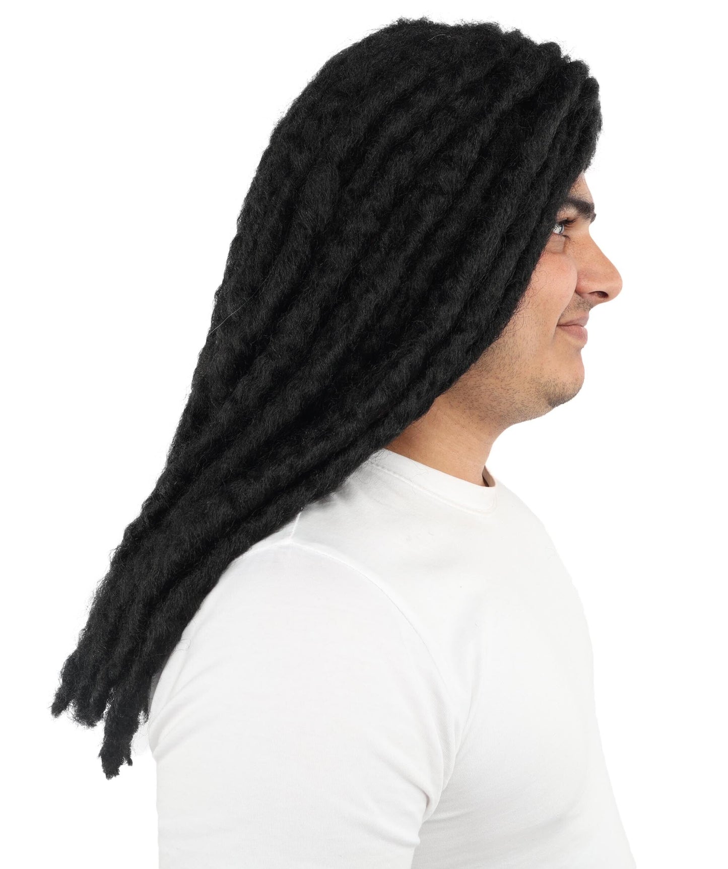 Men’s Dark Fantasy Warrior Black Dreadlock Wig | Long Braided Movie Character Hair | Ideal for Cosplay, Halloween & Themed Events