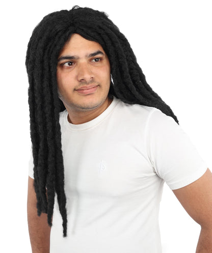 Men’s Dark Fantasy Warrior Black Dreadlock Wig | Long Braided Movie Character Hair | Ideal for Cosplay, Halloween & Themed Events