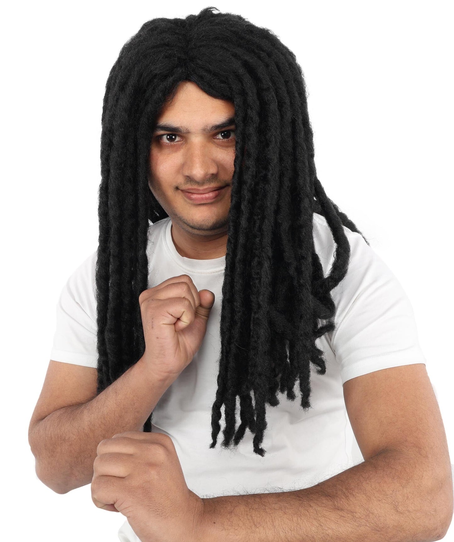 Men’s Dark Fantasy Warrior Black Dreadlock Wig | Long Braided Movie Character Hair | Ideal for Cosplay, Halloween & Themed Events